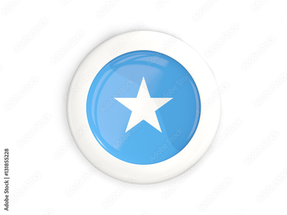 Flag of somalia, glossy round button Flag of somalia, glossy round button