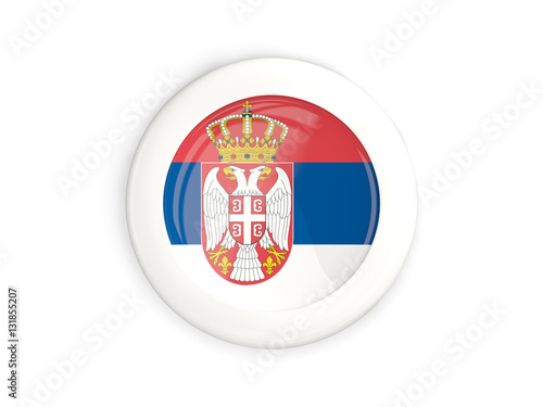 Flag of serbia, glossy round button Free Download Flag of serbia, glossy round button - GFXLoad