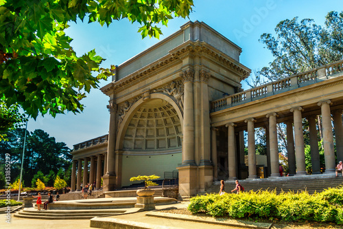 Photography San Francisco, CA - September 21, 2015: Golden Gate Park in San Francisco, The Picture shows the Bandshell aka Spreckles Temple of Music nearby the  M