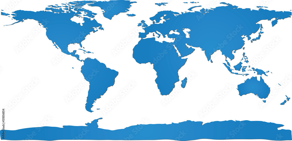 Fototapeta premium World Map and Globe Detail, Vector Illustration EPS 10.