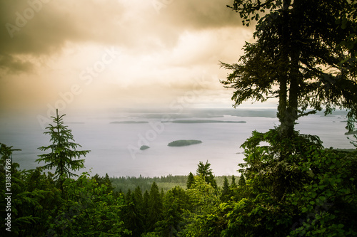 A beautiful panorama of lake and forest from Koli National park peaks © dachux21