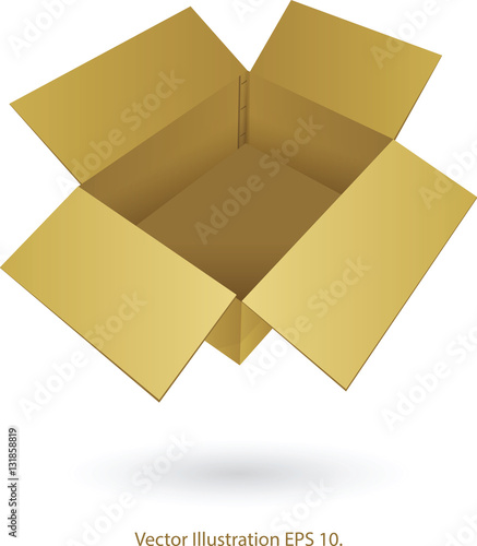 Cardboard Box Vector Illustration, EPS 10.