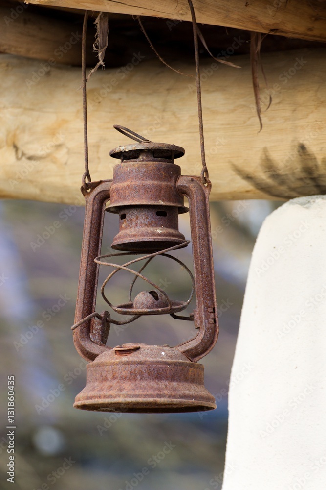 the old oil lamp