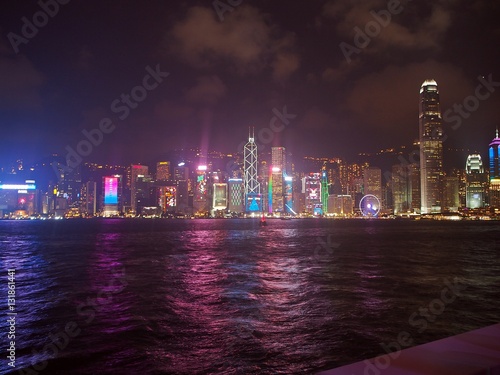 Canvas Print Hongkong city night