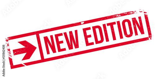 New edition stamp. Grunge design with dust scratches. Effects can be easily removed for a clean, crisp look. Color is easily changed.