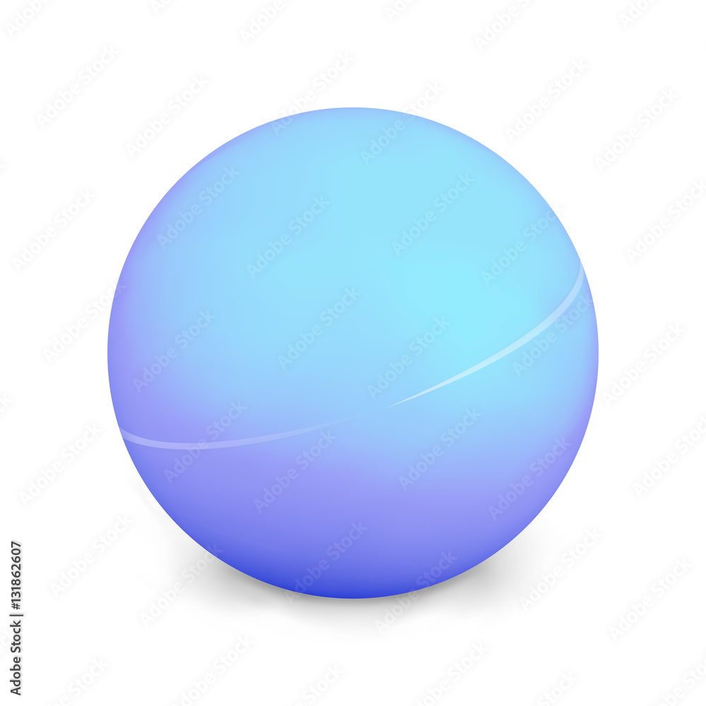 Ping Pong Ball Isolated On White Background. Photo Realistic 3d Blue With Shadow. Thing Of The Popular Game Table Tennis. Vector Illustration Ping Pong Ball Isolated On White Background. Photo Realistic 3d Blue With Shadow. Thing Of The Popular Game Table Tennis. Vector Illustration