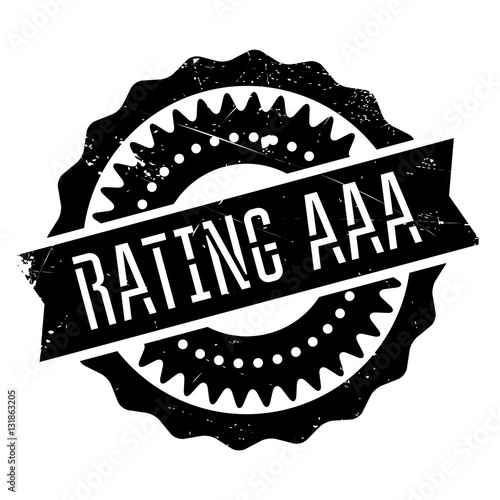 Rating aaa stamp. Grunge design with dust scratches. Effects can be easily removed for a clean, crisp look. Color is easily changed.
