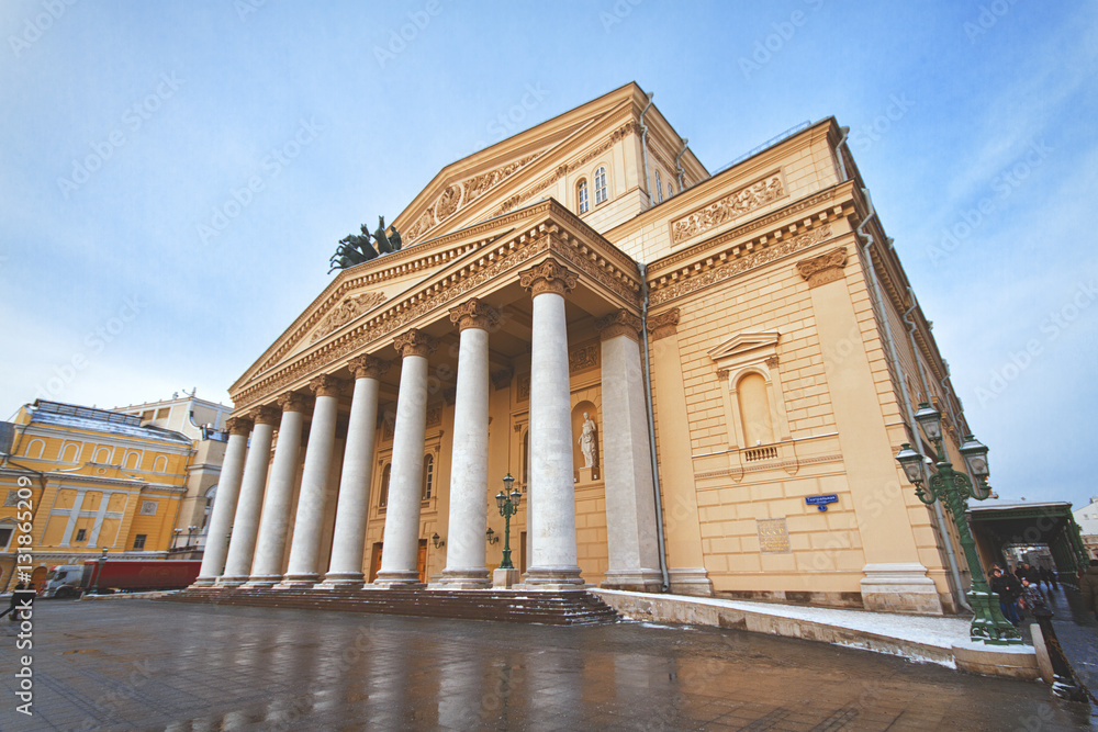 The Bolshoi theatre in winter time