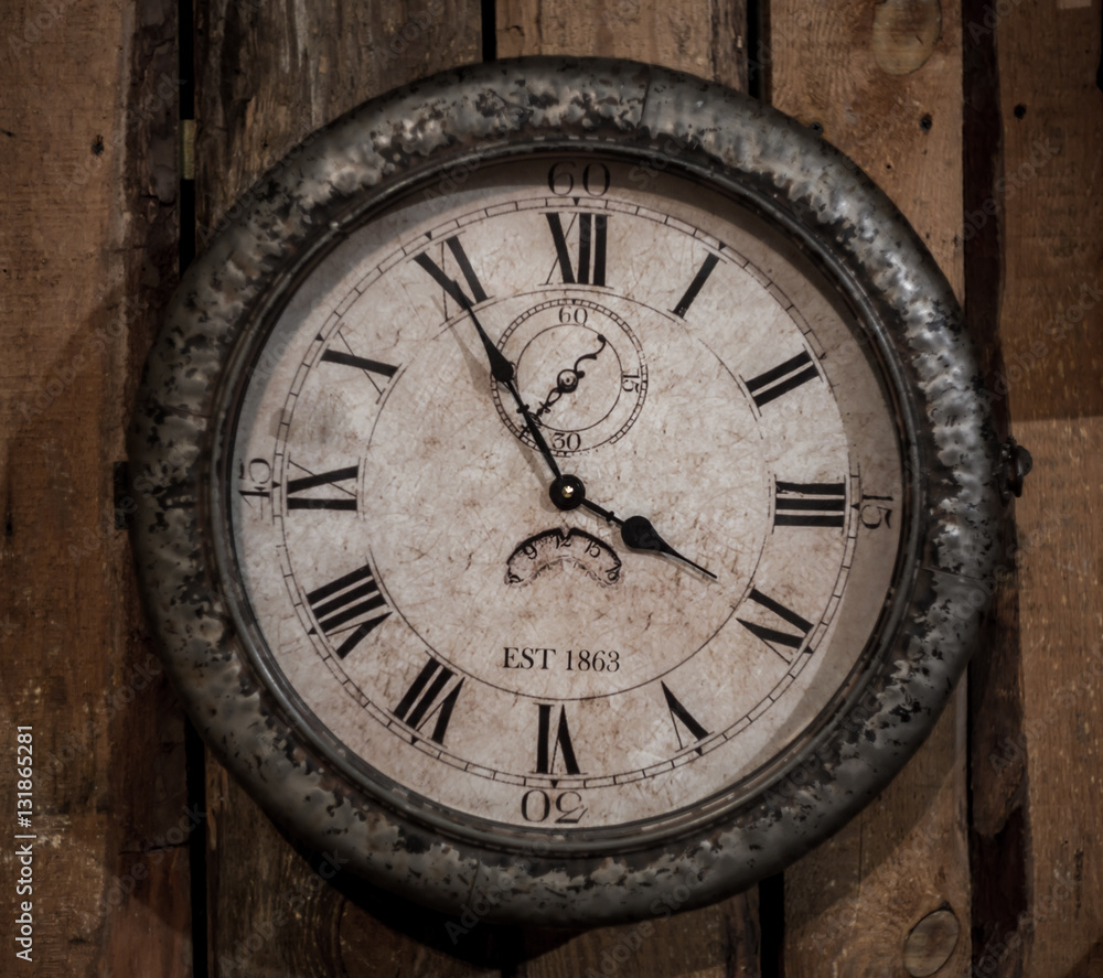 little retro clock on the wall little retro clock on the wall