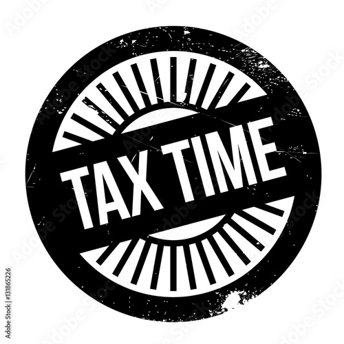 Tax time stamp. Grunge design with dust scratches. Effects can be easily removed for a clean, crisp look. Color is easily changed.