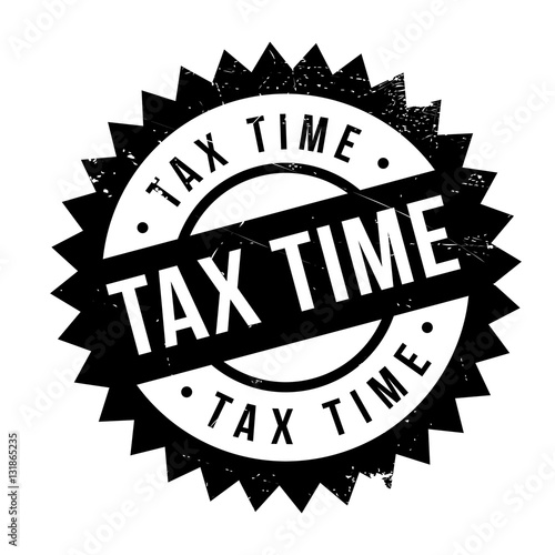Tax time stamp. Grunge design with dust scratches. Effects can be easily removed for a clean, crisp look. Color is easily changed.
