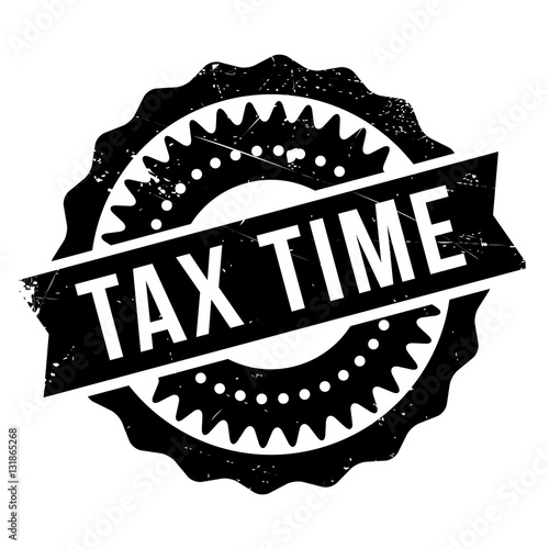 Tax time stamp. Grunge design with dust scratches. Effects can be easily removed for a clean, crisp look. Color is easily changed.