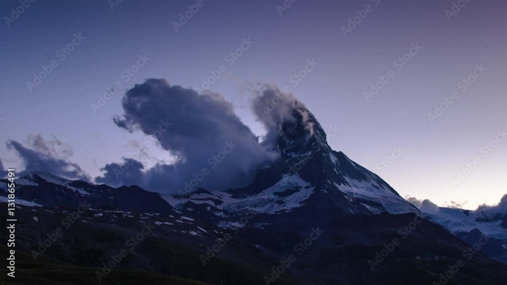 stunning sunset at the matterhorn, switzerland stunning sunset at the matterhorn, switzerland