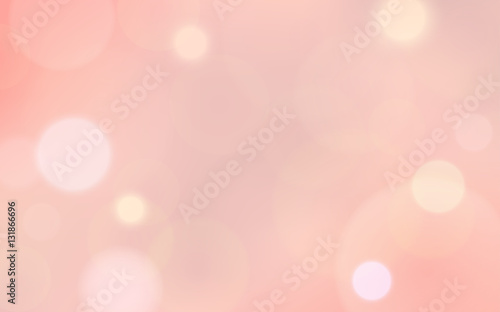 Abstract bokeh and lens flare pattern on rose quartz or pastel color blurred background (vector)