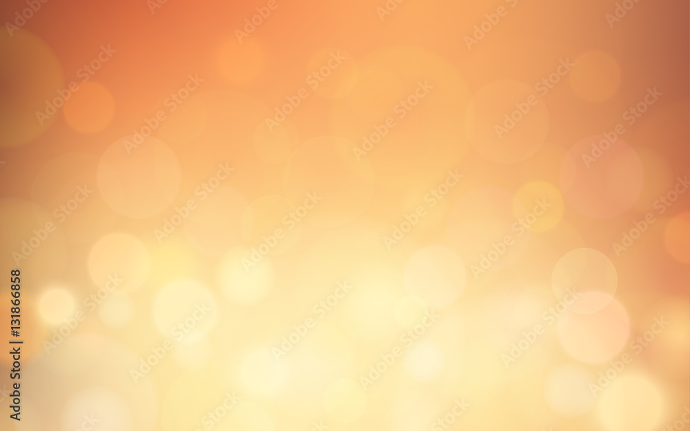 Abstract bokeh and lens flare pattern on summer orange color blurred background (vector) Abstract bokeh and lens flare pattern on summer orange color blurred background (vector)