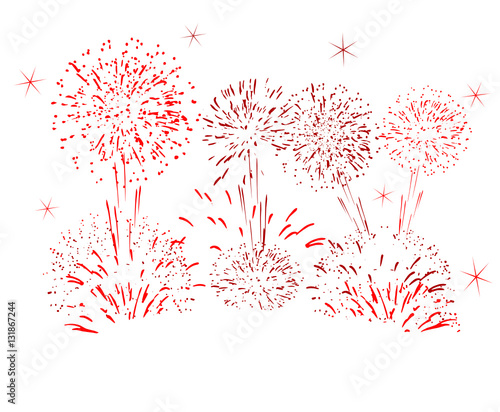 célébration feu d'artifice fête rouge