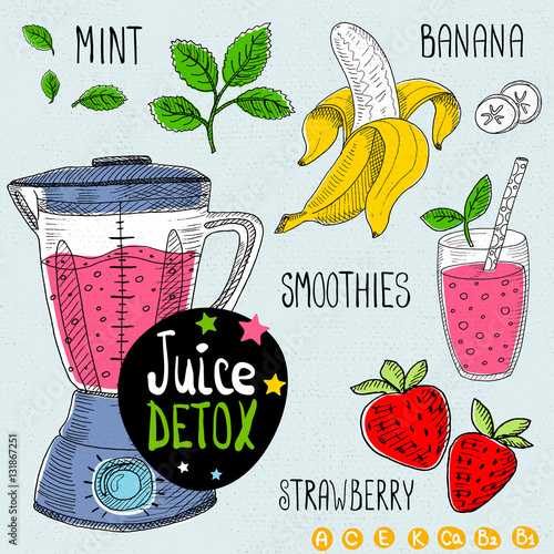 Juice detox set.