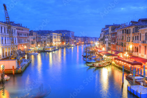 Night scene in Venice city  Italy