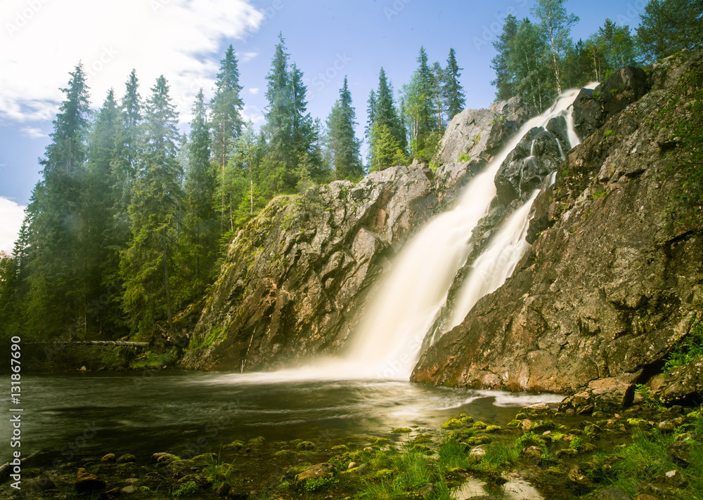 A beautiful waterfall in Finland A beautiful waterfall in Finland