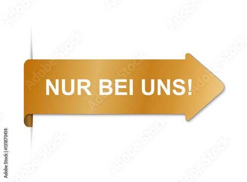 NUR BEI UNS - Pfeil Banner