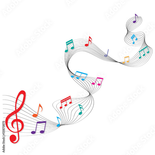 bunte Musiknoten