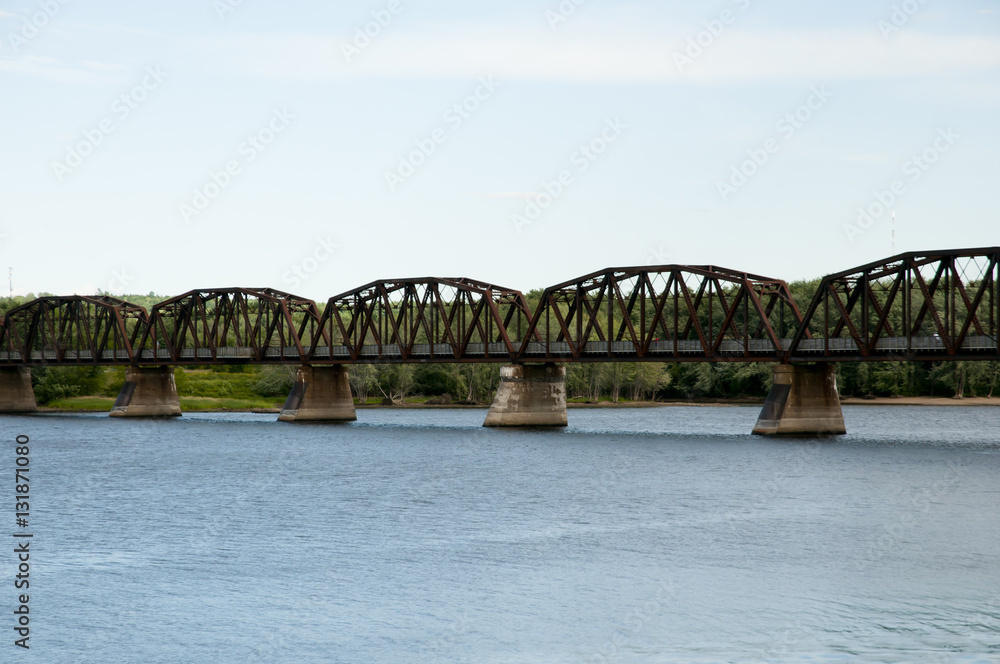 Fototapeta premium Bill Thorpe Walking Bridge - Fredericton - Canada