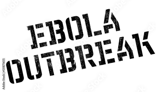 Ebola Outbreak stamp. Grunge design with dust scratches. Effects can be easily removed for a clean, crisp look. Color is easily changed.