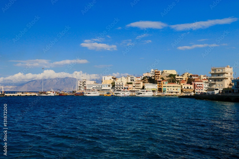 Agios Nikolaos and his port , Crete , GREECE 
