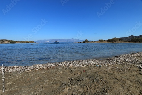 Kolokytha Bay and Island from Spinalonga Peninsula Cr  te    Greece  