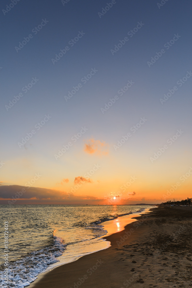 Sunset on the beach