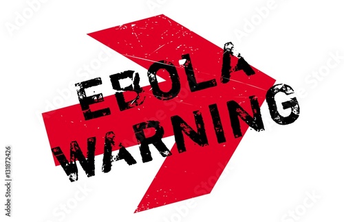 Ebola Warning stamp. Grunge design with dust scratches. Effects can be easily removed for a clean, crisp look. Color is easily changed.