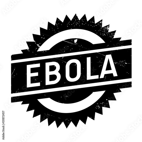 Ebola stamp. Grunge design with dust scratches. Effects can be easily removed for a clean, crisp look. Color is easily changed.