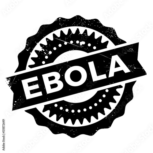 Ebola stamp. Grunge design with dust scratches. Effects can be easily removed for a clean, crisp look. Color is easily changed.