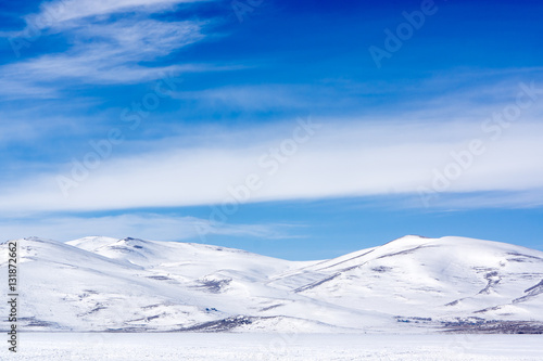 Frozen Cildir Lake in Kars Province to Turkey © klenger
