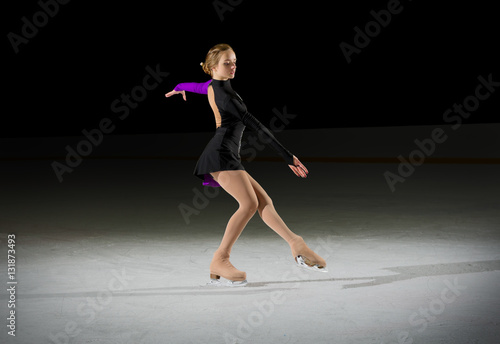 Young girl figure skater