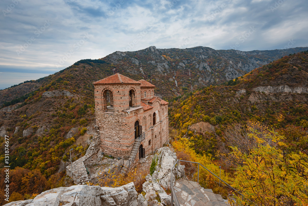 Autumn landscape around the Asenova Fortress, Bulgaria