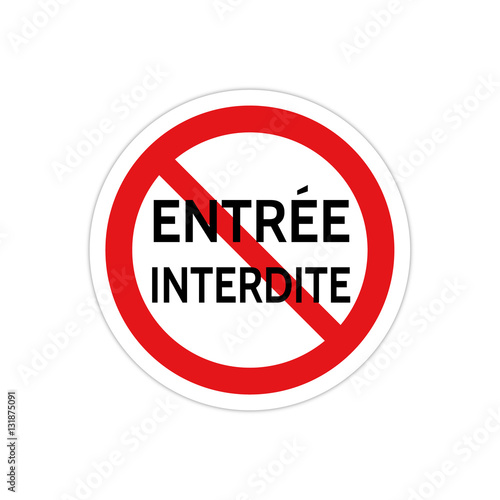 Panneau signalisation pictogramme interdiction