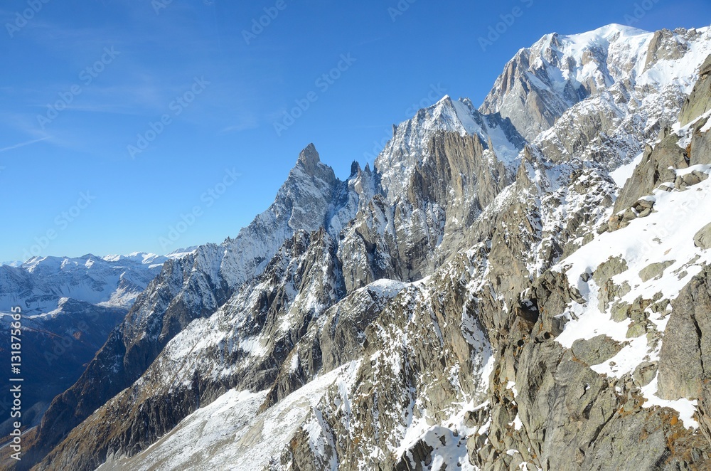 Mont Blanc massif peaks, Italy
