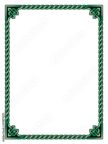 Decorative Traditional Celtic Frame Vector Illustration
