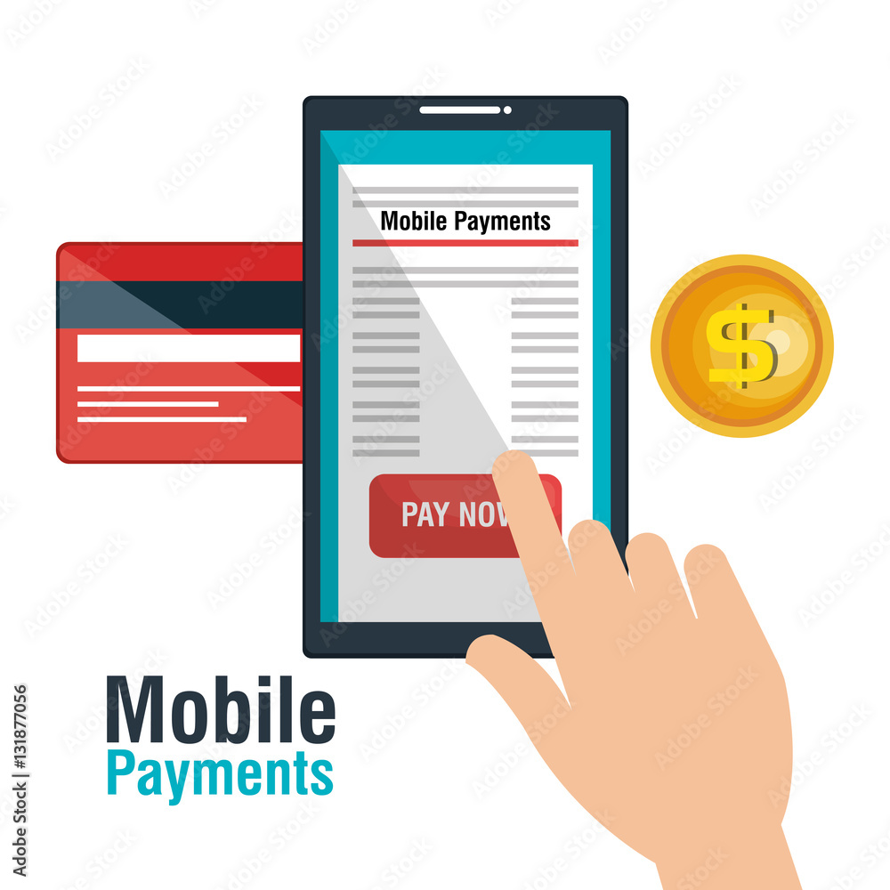 Naklejka premium mobile payments business icon vector illustration design