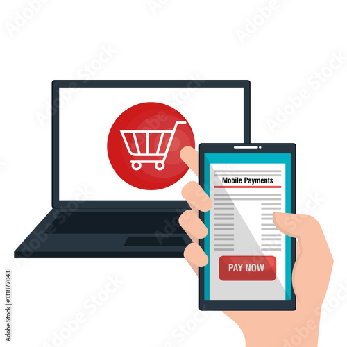 mobile payments business icon vector illustration design