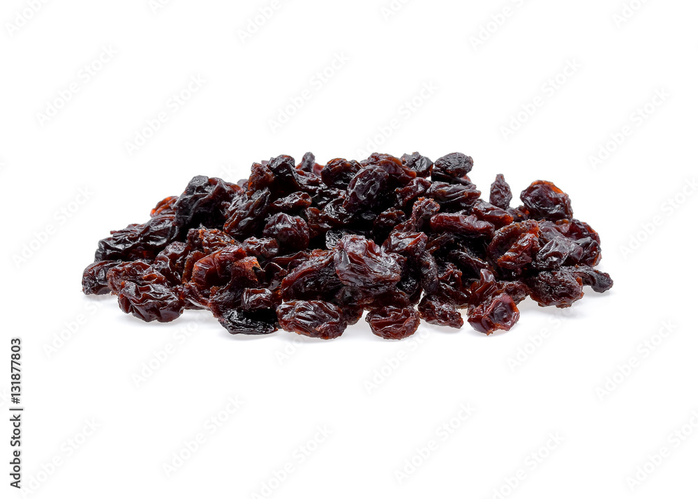 Dried raisins isolated on white background Dried raisins isolated on white background