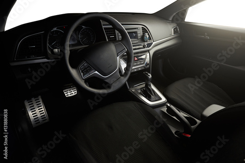 Side view of modern car dashboard © PixieMe