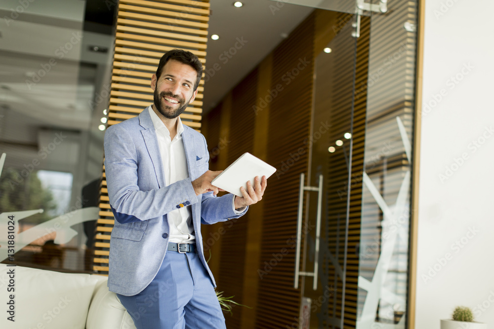 Businessman with tablet