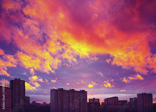 Burning sky of Moscow