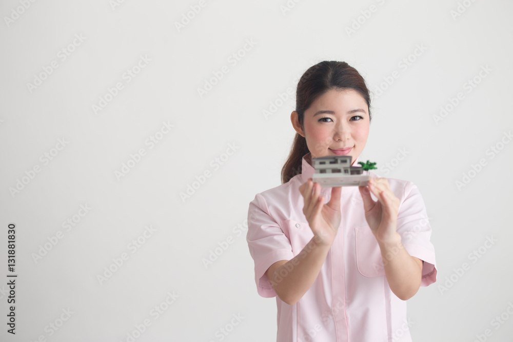 看護師・白バック 看護師・白バック