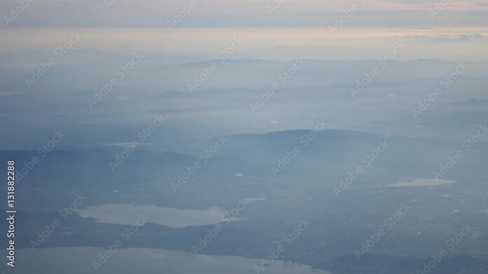 Arial view of shore line and the gulf of Thailand from an air plane
Arial view of shore line and the gulf of Thailand from an air plane