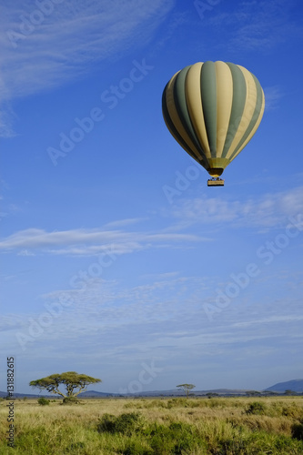 Hot air balloon over the Serengeti
