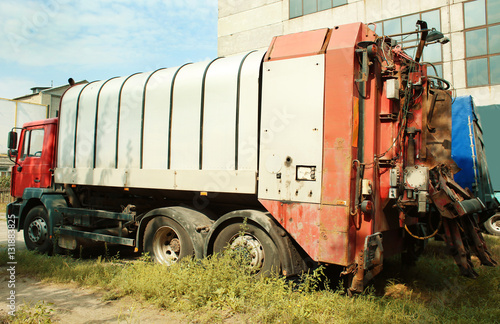 Back of garbage truck