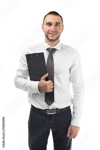 Young business coach with c...